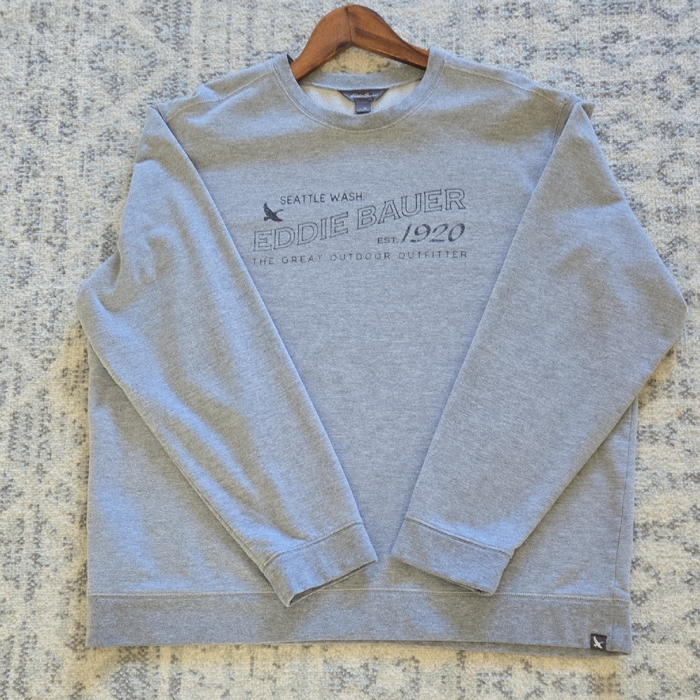 Eddie Bauer Light Gray Crewneck Sweater